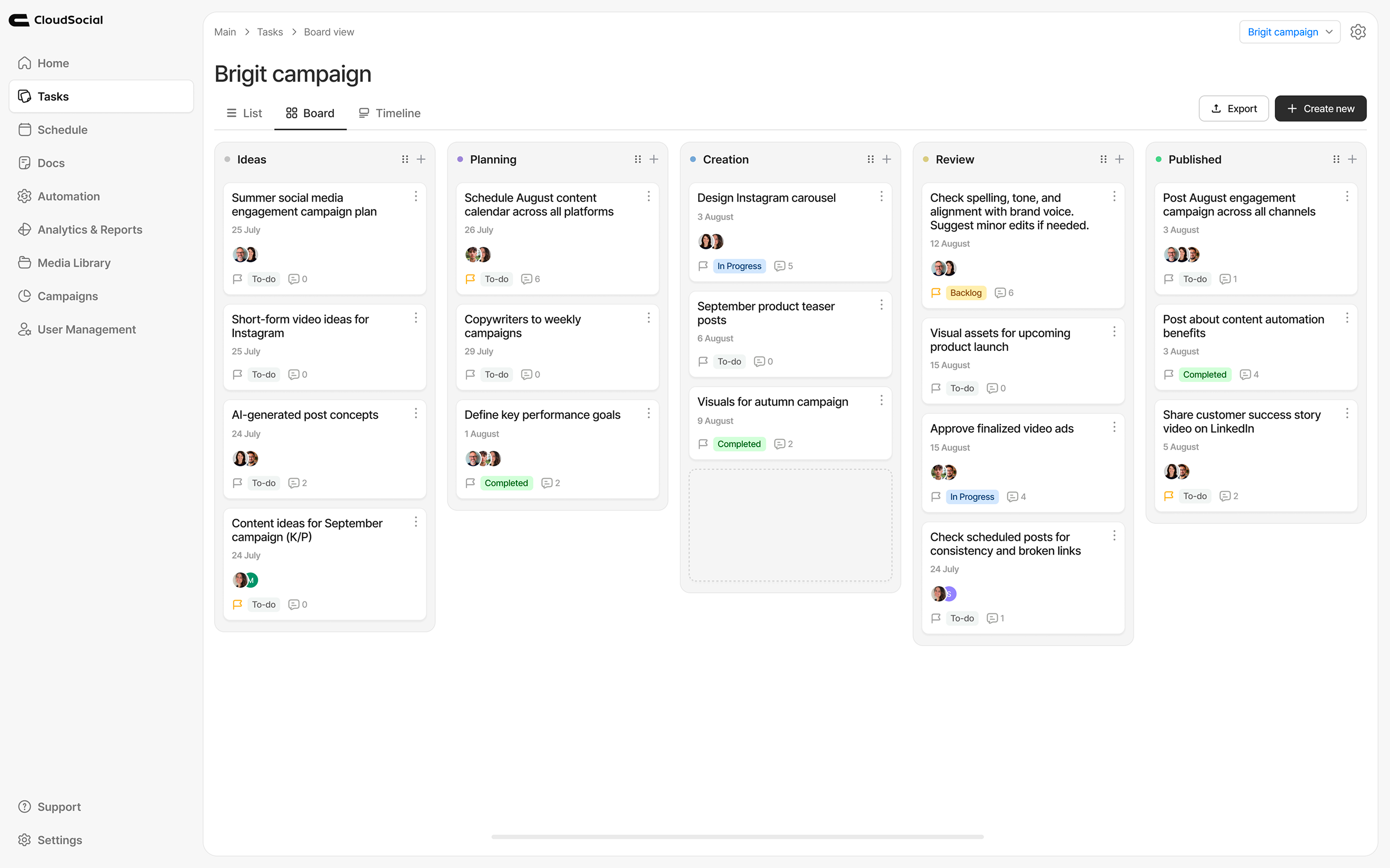 Social Media Marketing and Management Tool